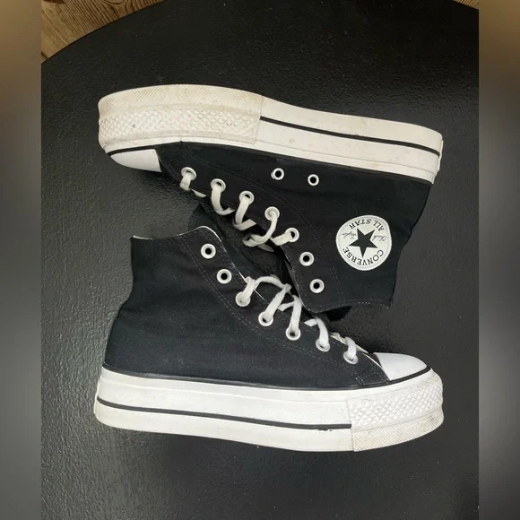 Converse CTAS Lift Black Platform High-Top Sneakers Women’s Size 7.5 - Picture 8 of 11